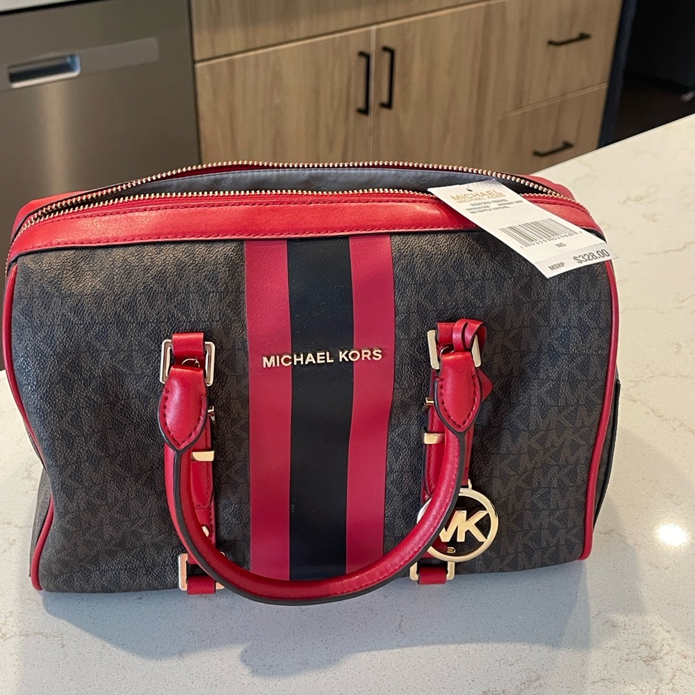 Michael Kors Bedford travel duffel satchel bag